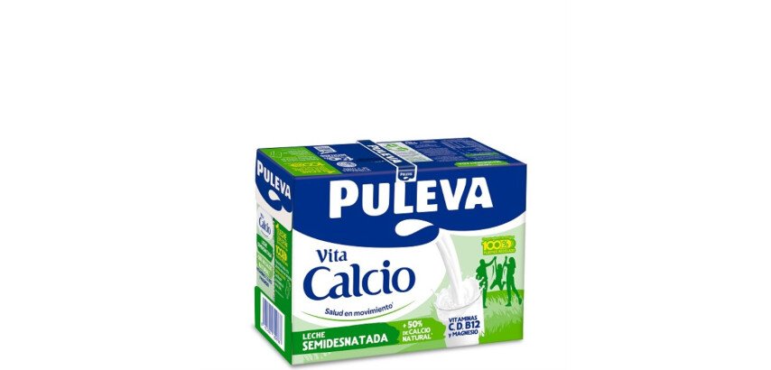 Leche Puleva Vita Calcio Semi Brik 1L -  Pack 6