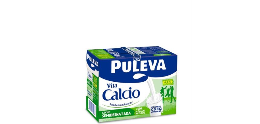 Leche Puleva Vita Calcio Semi Brik 1L -  Pack 6