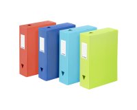 Boîte de classement CLASS DOC A4 Dos 8 cm - polypropylène - FEEL'EASY VIQUEL - coloris assortis