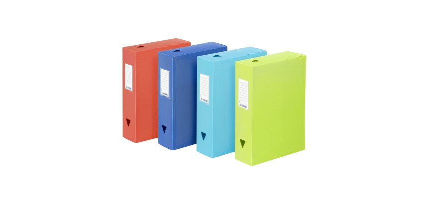Boîte de classement CLASS DOC A4 Dos 8 cm - polypropylène - FEEL'EASY VIQUEL - coloris assortis