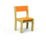 Stapelbare schoolstoel Fabiano Kids in hout - Maat T2 - Kleuterklas