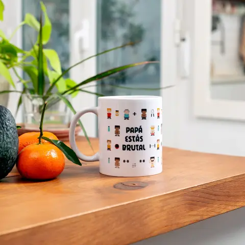 Taza ''Papá estás brutal''
