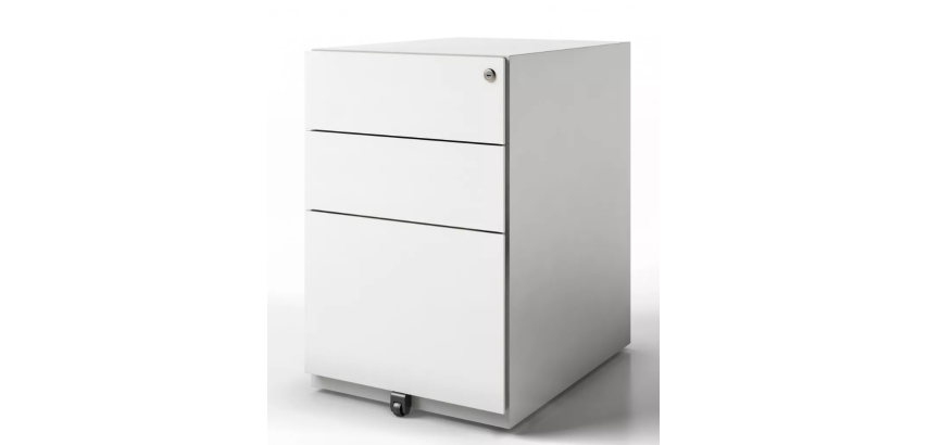 Cajonera móvil monoblock-montada NOTE Bisley 2 cajones plano y un cajón archivo gris RAL 7035