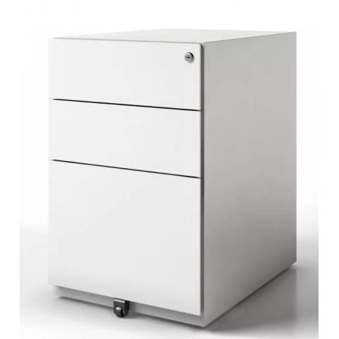 Cajonera móvil monoblock-montada NOTE Bisley 2 cajones plano y un cajón archivo gris RAL 7035