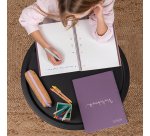 Notebook Eco Emotions, Carton recyclé, A4, quadrillage 5x5 mm, 80 feuilles de 1 couleur,  Miquelrius, Lavande.
