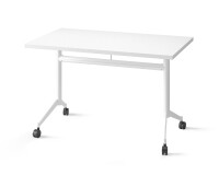 Foldable Table POLLY L.120 x W.70 cm White Top - White