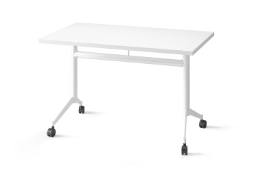 Table rabattable POLLY L.120 x P.70 cm Plateau Blanc