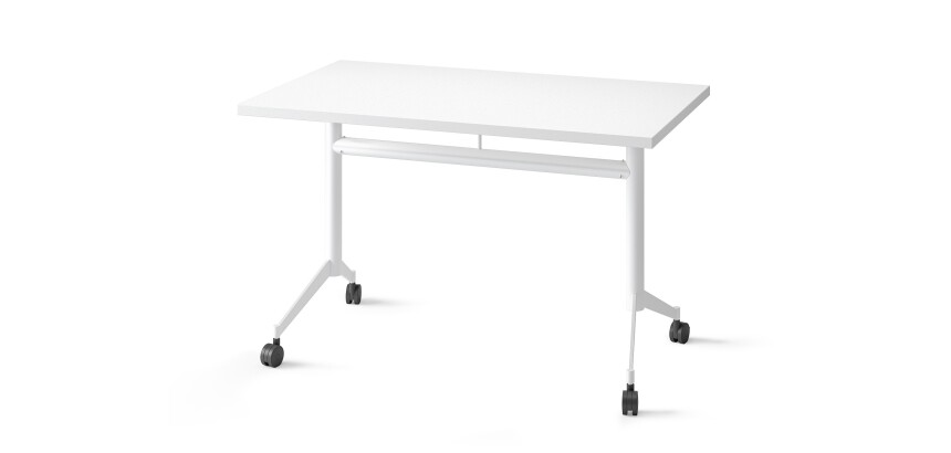 Foldable table POLLY L.120 x D.70 cm White Top