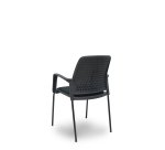 Sillas Opti519 respaldo malla negra asiento tela negra - Pack de 4