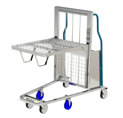 Chariot niveau constant acier zingué 150 kg 800 x 600 mm