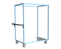 Servante multi-niveaux plateau tôle galvanisée 250 kg 1200 x 800 mm roue TPE