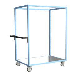 Servante multi-niveaux plateau tôle galvanisée 250 kg 1200 x 800 mm roue TPE