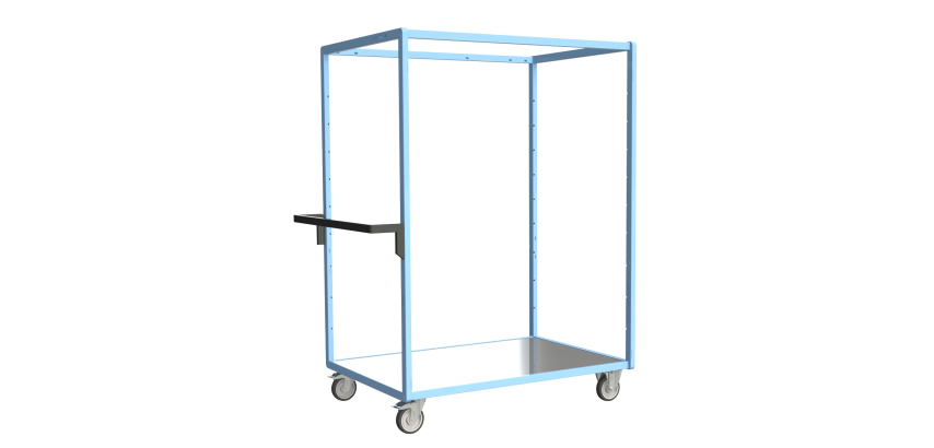 Servante multi-niveaux plateau tôle galvanisée 250 kg 1200 x 800 mm roue TPE