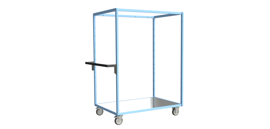 Servante multi-niveaux plateau tôle galvanisée 250 kg 1200 x 800 mm roue TPE