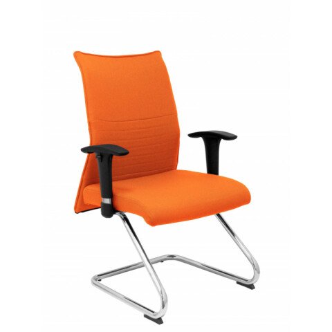 Sillón Albacete confidente patín tapizado - Naranja