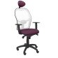 Chaise Jorquera en maille blanche avec appui-tête fixe et assise Bali