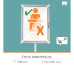 Pie con marco publicitario A3 con cerradura Nobo Premium Plus