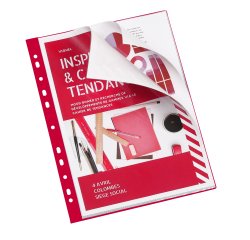Protège-documents Viquel polypropylène A4 20 pochettes - 40 vues couleur rouge
