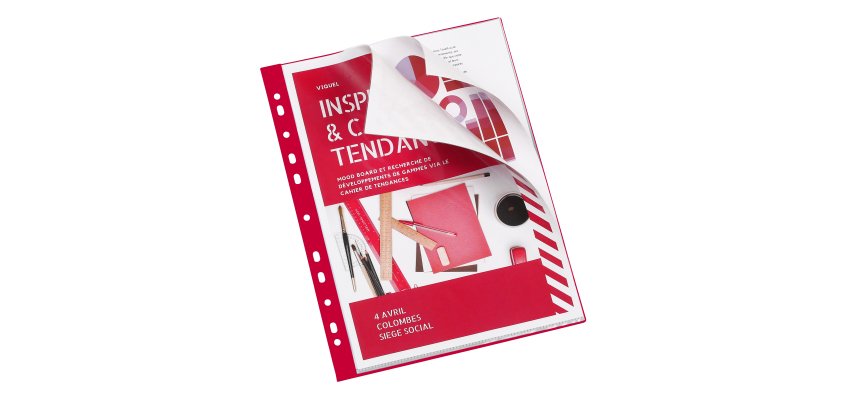 Protège-documents Viquel polypropylène A4 20 pochettes - 40 vues couleur rouge