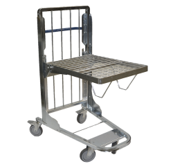 Chariot niveau constant acier zingué 100 kg 600 x 400 mm