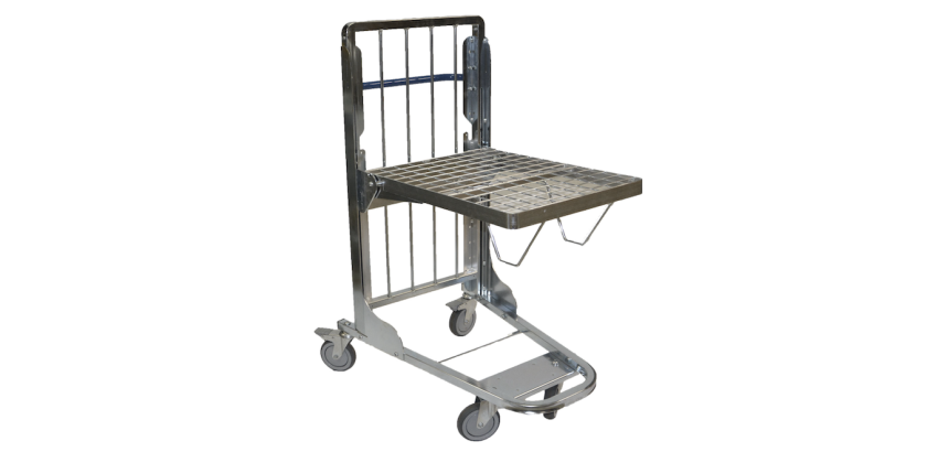 Chariot niveau constant acier zingué 100 kg 600 x 400 mm