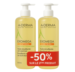 Aderma exomega control huile 2x500ml promo -50% 2m produit