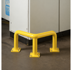 Barrières de protection en angle 64 x 64 x HT 35 cm Tube Ø 89 x 3,2 mm d'épaisseur