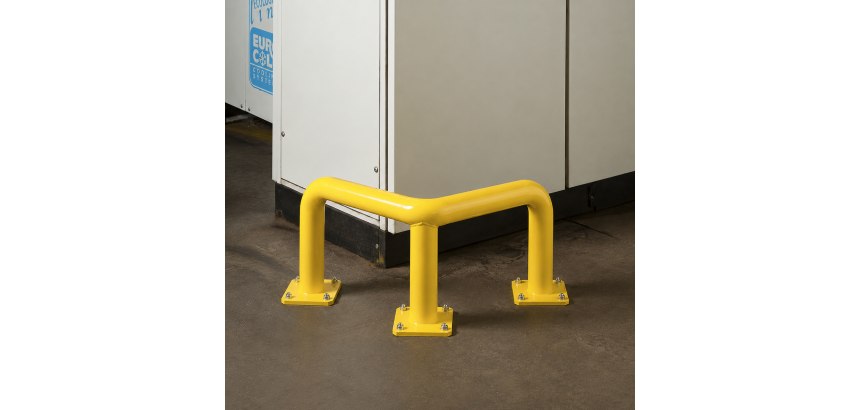 Barrières de protection en angle 64 x 64 x HT 35 cm Tube Ø 89 x 3,2 mm d'épaisseur