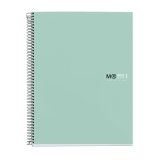 Notebook The Original, Couverture rigide, A4, lignes horizontales, 80 feuilles de 1 couleur, Miquelrius, Aqua.

