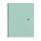 Notebook The Original, Couverture rigide, A4, lignes horizontales, 80 feuilles de 1 couleur, Miquelrius, Aqua.
