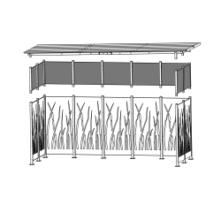 Réhausse pour abri 5x2m M110VRO/TB/BA