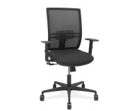 Silla de oficina Yunquera sincronizada malla brazos regulables - Negro