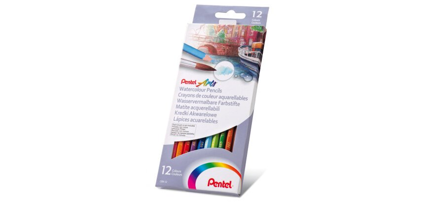 Lápices acuarelables Pentel - Caja de 12 surtidos
