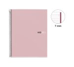 Notebook The Original, Couverture rigide, A4, lignes horizontales, 80 feuilles de 1 couleur, Miquelrius, Sable.
