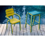 Tabouret bar d'extérieur ARNON - structure aluminium