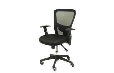 Silla Pozuelo respaldo malla negro asiento bali