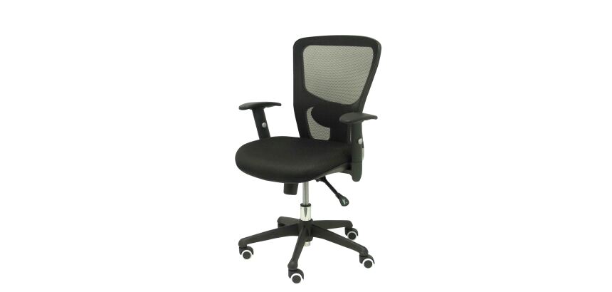 Silla Pozuelo respaldo malla negro asiento bali