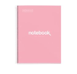 Notebook Emotions, Couverture rigide, A4, quadrillage 5x5 mm, 80 feuilles de 1 couleur, Miquelrius, Rose.
