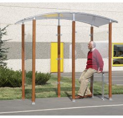 Abri fumeurs Version bois 2m²