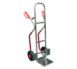 Diable aluminium 200 kg avec patins bavette fixe 280 x 260 mm roue  pneumatique