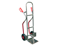 Diable aluminium 200 kg avec patins bavette fixe 280 x 260 mm roue  pneumatique