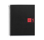 Notebook The Original, Couverture souple, A5, quadrillage 5x5 mm, 80 feuilles de 1 couleur, Miquelrius, Rouge.
