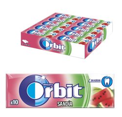 Chicles Orbit Sandia Grageas sin azúcar - Estuche 30 Unidades