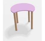 Table Fabiano Kids avec pieds en bois - Taille T2 - Ecole maternelle