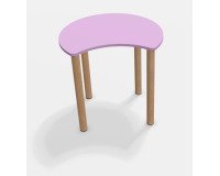 Table Fabiano Kids avec pieds en bois - Taille T2 - Ecole maternelle