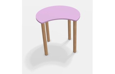 Table Fabiano Kids avec pieds en bois - Taille T2 - Ecole maternelle