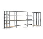 Rayonnage MODULO - Module 5 étagères - 16 plateaux