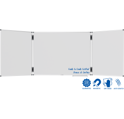 Tableau blanc triptyque émaillé UNITE PLUS 90x120cm - Legamaster