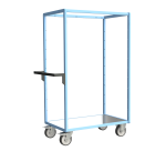 Servante multi-niveaux plateau tôle galvanisée 500 kg 1000 x 600 mm roue TPE