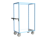 Servante multi-niveaux plateau tôle galvanisée 500 kg 1000 x 600 mm roue TPE